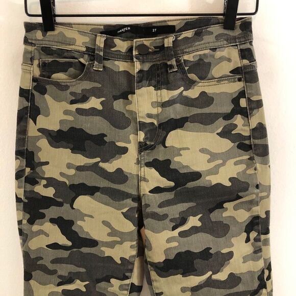 Harper Francescas High Rise Camo Jeans Sz 27 - Picture 3 of 11